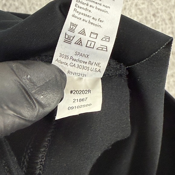 Spanx The Perfect Black Ponte Ankle Pants Womens Small Pull On Stretch High-Rise - Picture 16 of 16